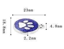 Адресник медальон с гравировкой для кошек и собак лапа в круге Мини