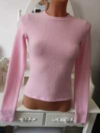 Różowy sweter lekki / bluzka xs/s h&m