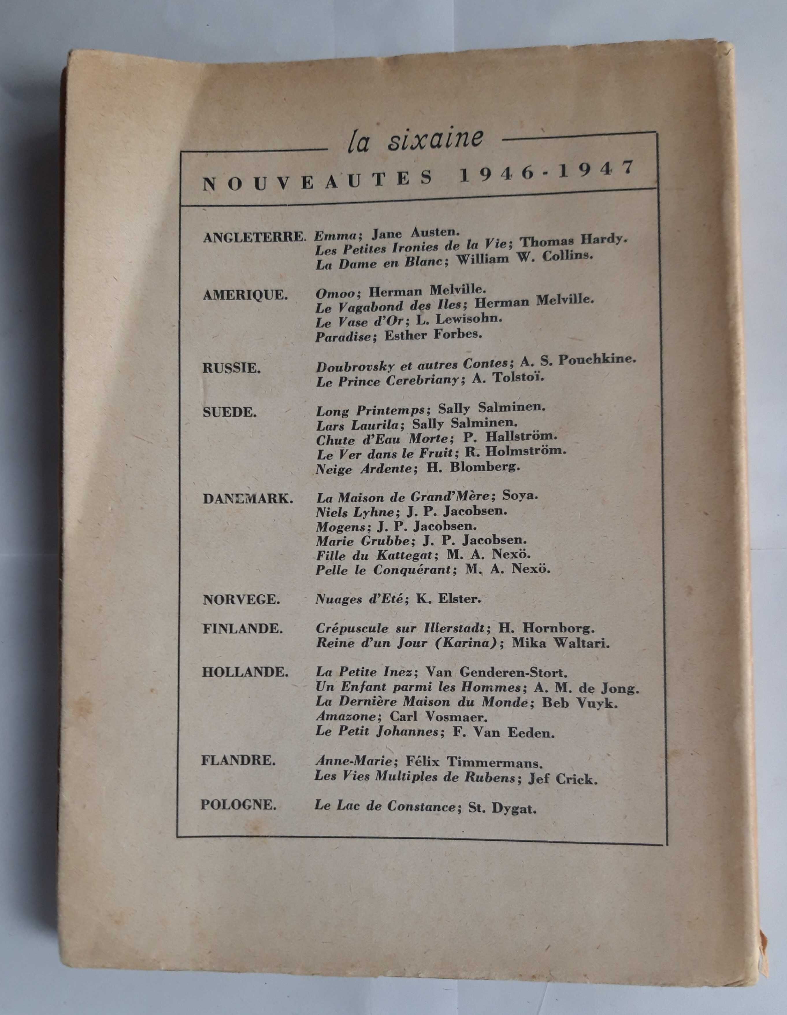 Livro- Ref CxC - Mark Aldanov - Pour Une Terre Charnelle
