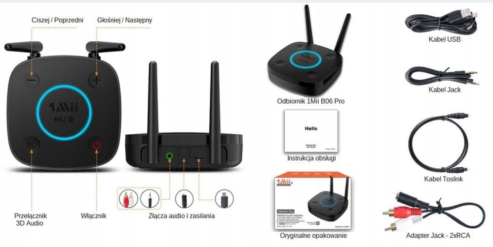Odbiornik 1Mii B06Pro Audio - Bluetooth