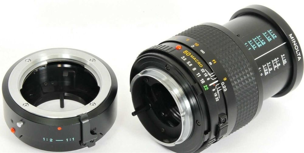 Minolta MD Macro 50mm 1:3.5 Lente
