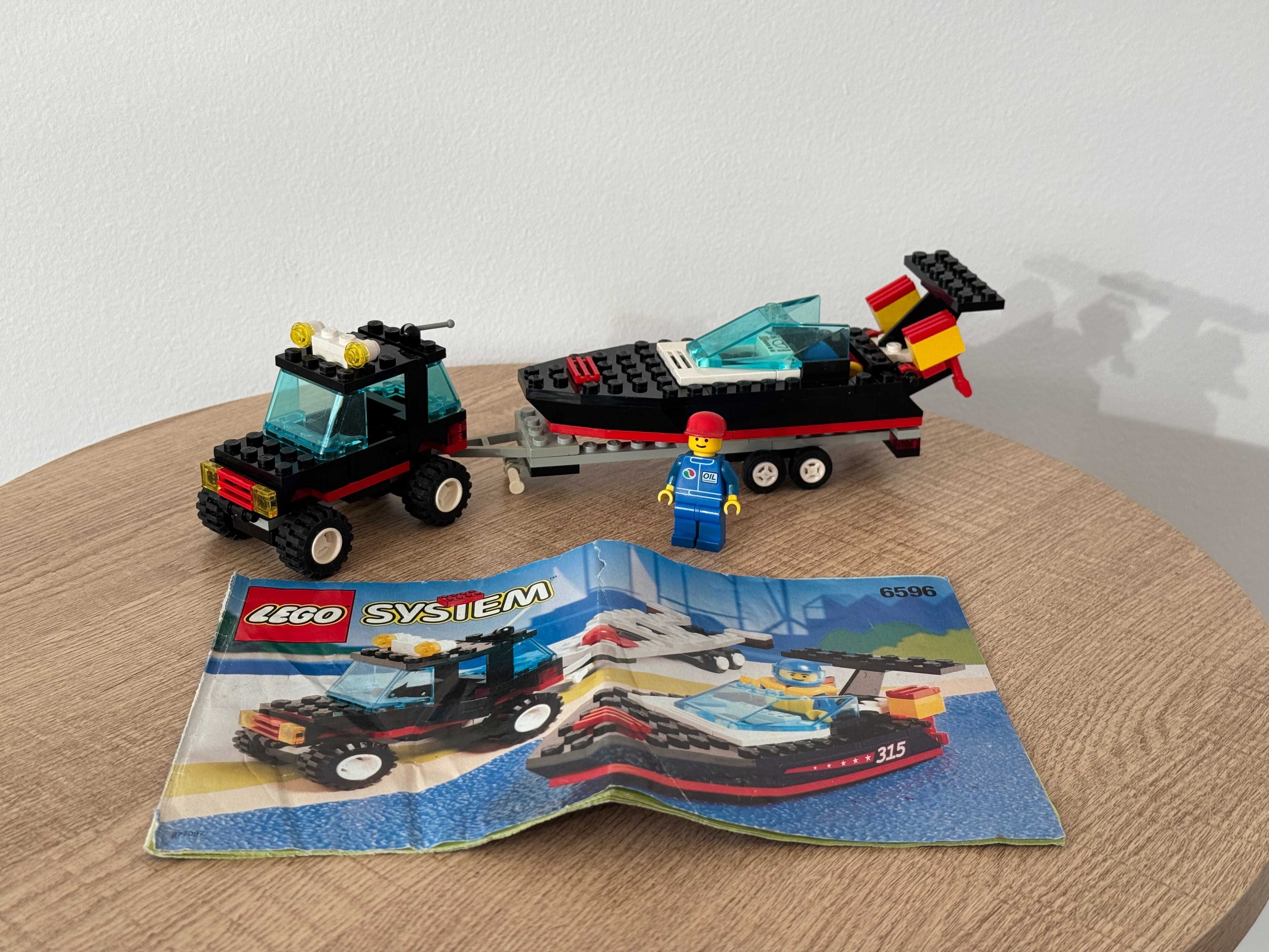 LEGO City Town Classic 6596 - 2 Motorówka i Auto Wave Master 1995 rok