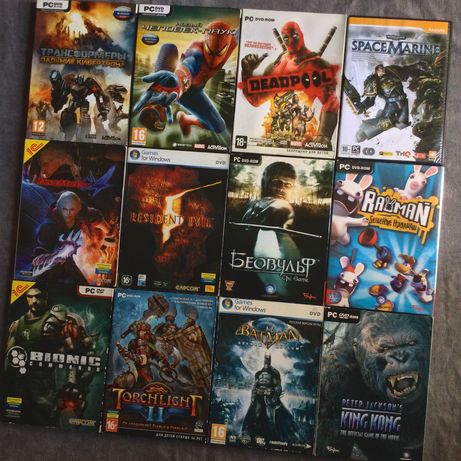 Игры Диски PC ПК DVD Transformers Spider man Deadpool Space Marine…