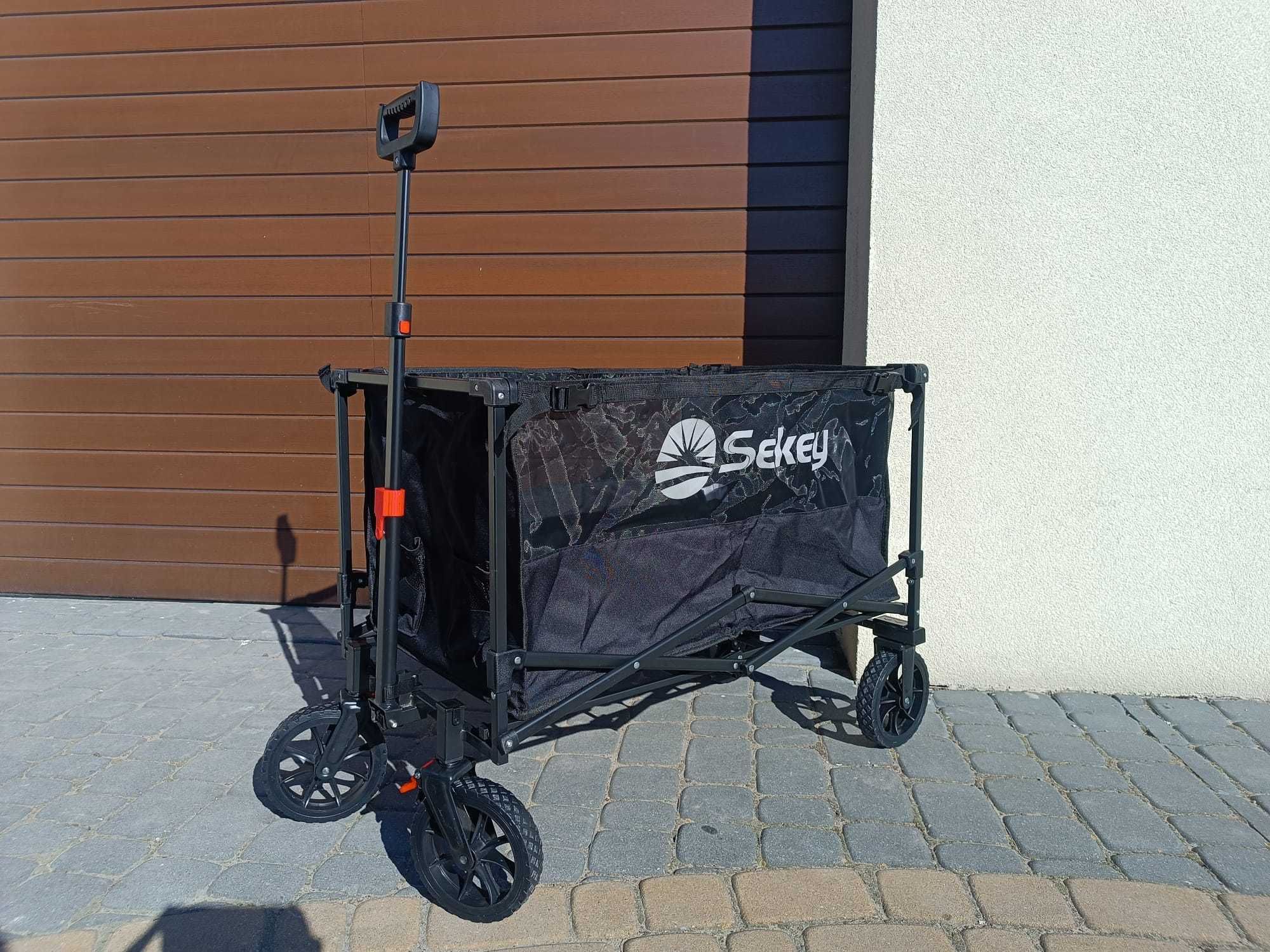 Wózek transportowy ryby, plaża, dziecko, ogród, działka. Składany