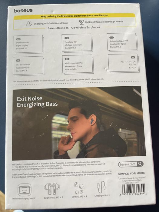 Nowe słuchawki Baseus Bowie 35 / Noise Cancelling / 65H