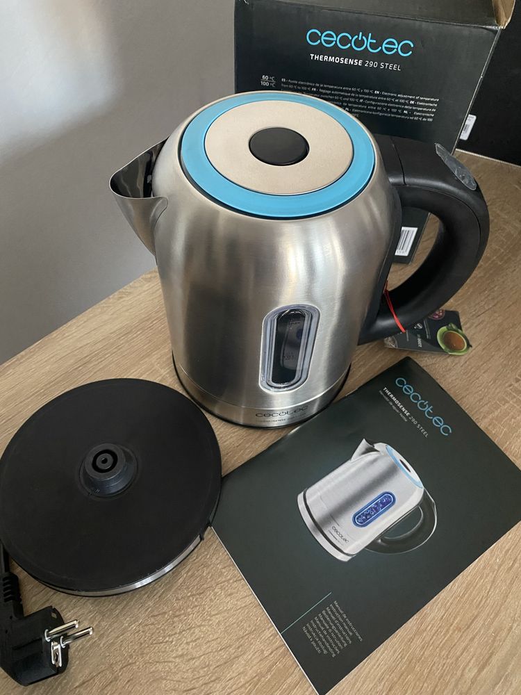 Czajnik elektryczny Cecotec ThermoSense 2200 W 1,7 l srebrny/szary