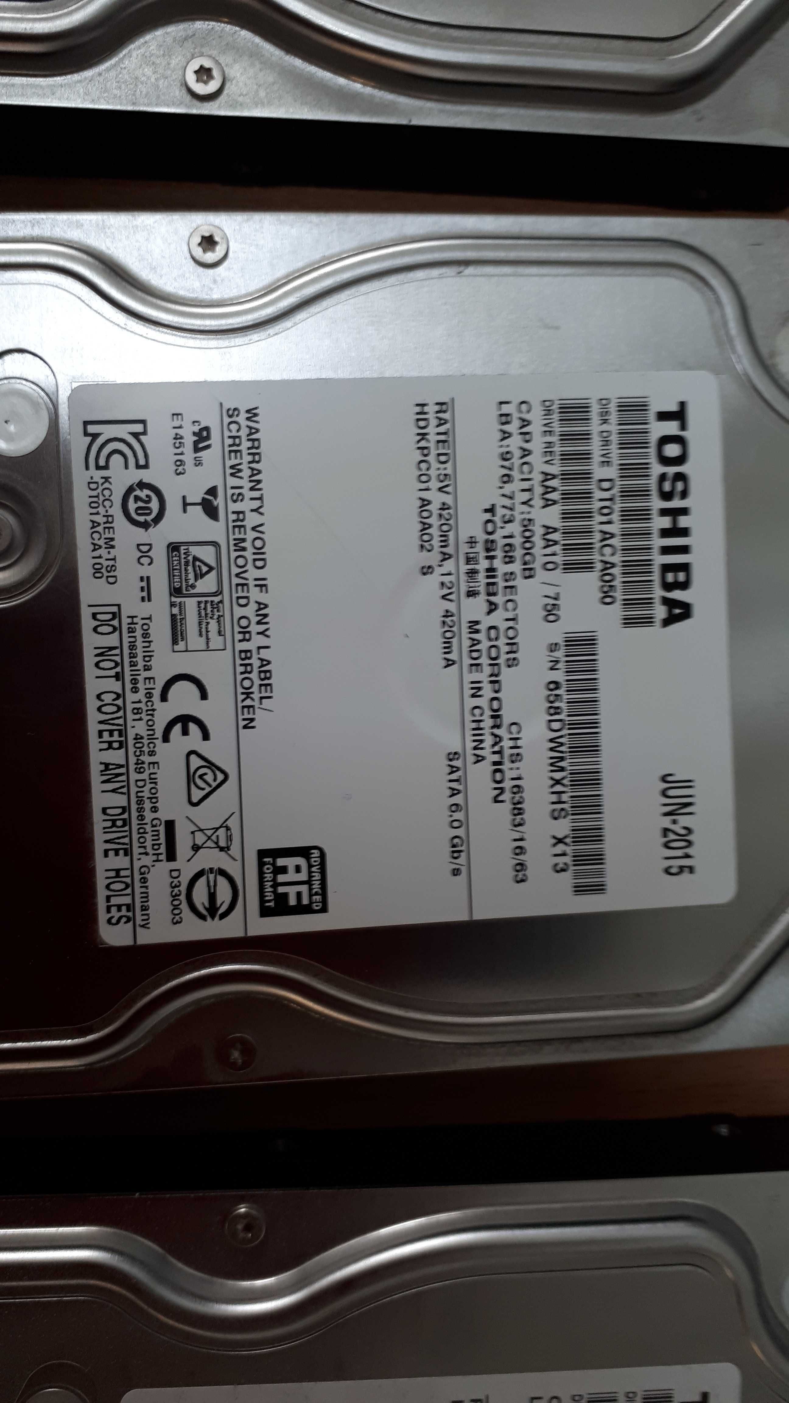 Жесткие диски HDD  для ПК бу в хорошем состоянии