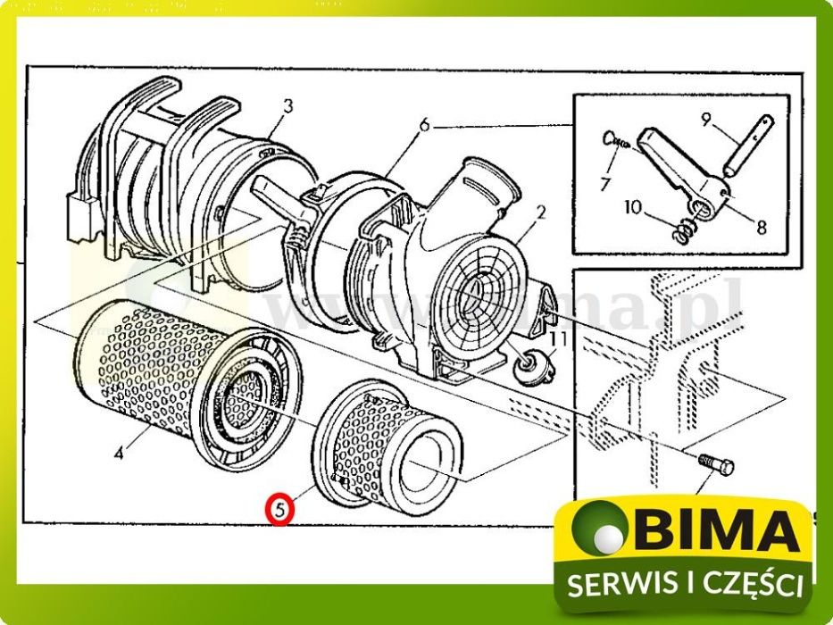 Filtr powietrza John Deere JD 6010,6100,6200,6300,6310,6400,6500,7200