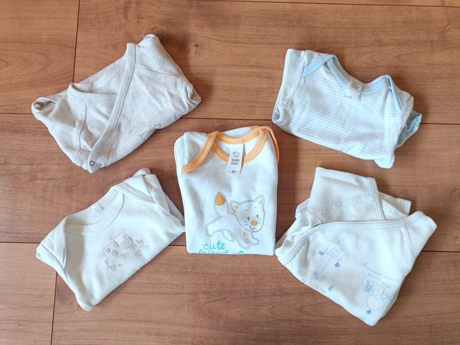 Conjunto de 5 Bodies bebé manga comprida - 3 meses (62cm)