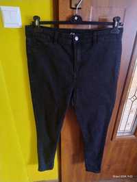 R. 44 C&A czarne jeansy rurki damskie wysoki stan