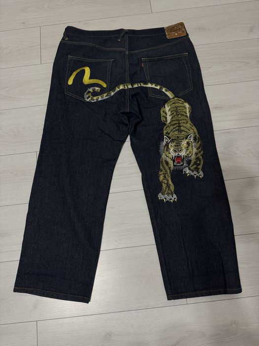 Джинси evisu с тигром