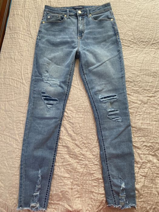 Spodnie jeans przetarcia dziury rurki US Polo ASSN rozmiar 36/38