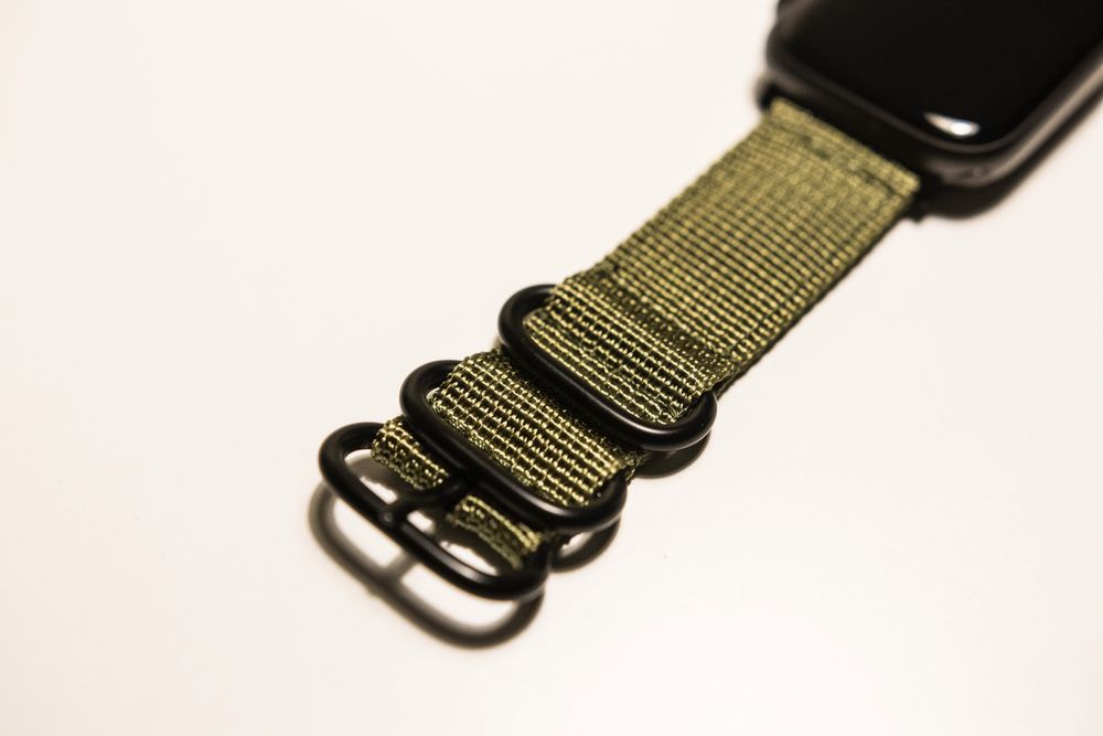 Wojskowy militarny pasek neoprenowy nylon apple watch 44