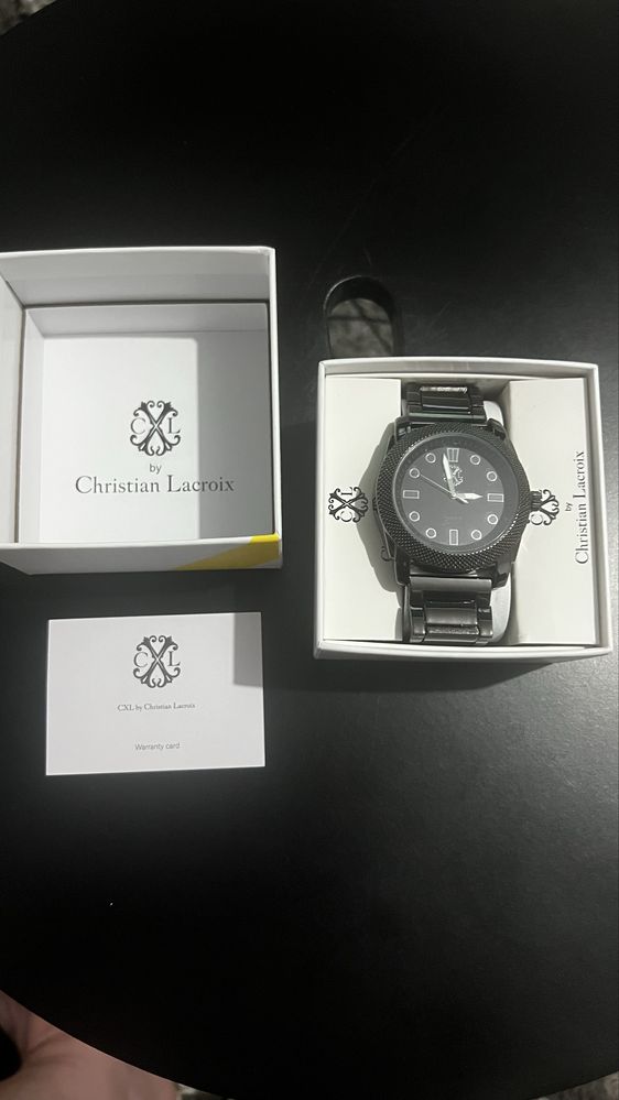 Relógio Christian Lacroix quartzo preto