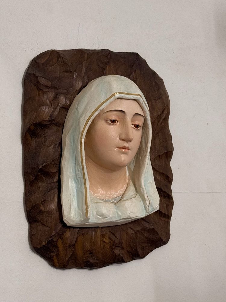 Molde do rosto da imagem oficial Nossa Senhora de Fátima (Capelinha)