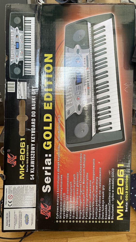 Keyboard MK-2061 Gold Edition do nauki, dla dziecka, dużo ustawień.
