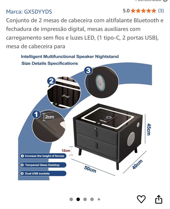 2 X MESINHAS INTELIGENTES- ( novas 250 agora 100)
