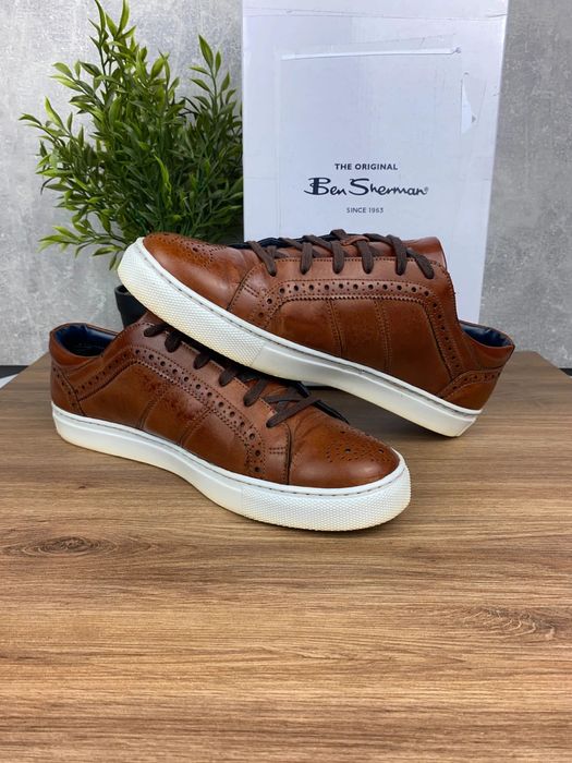 Buty męskie Ben Sherman Tony r. 43 - eleganckie brązowe sneakersy