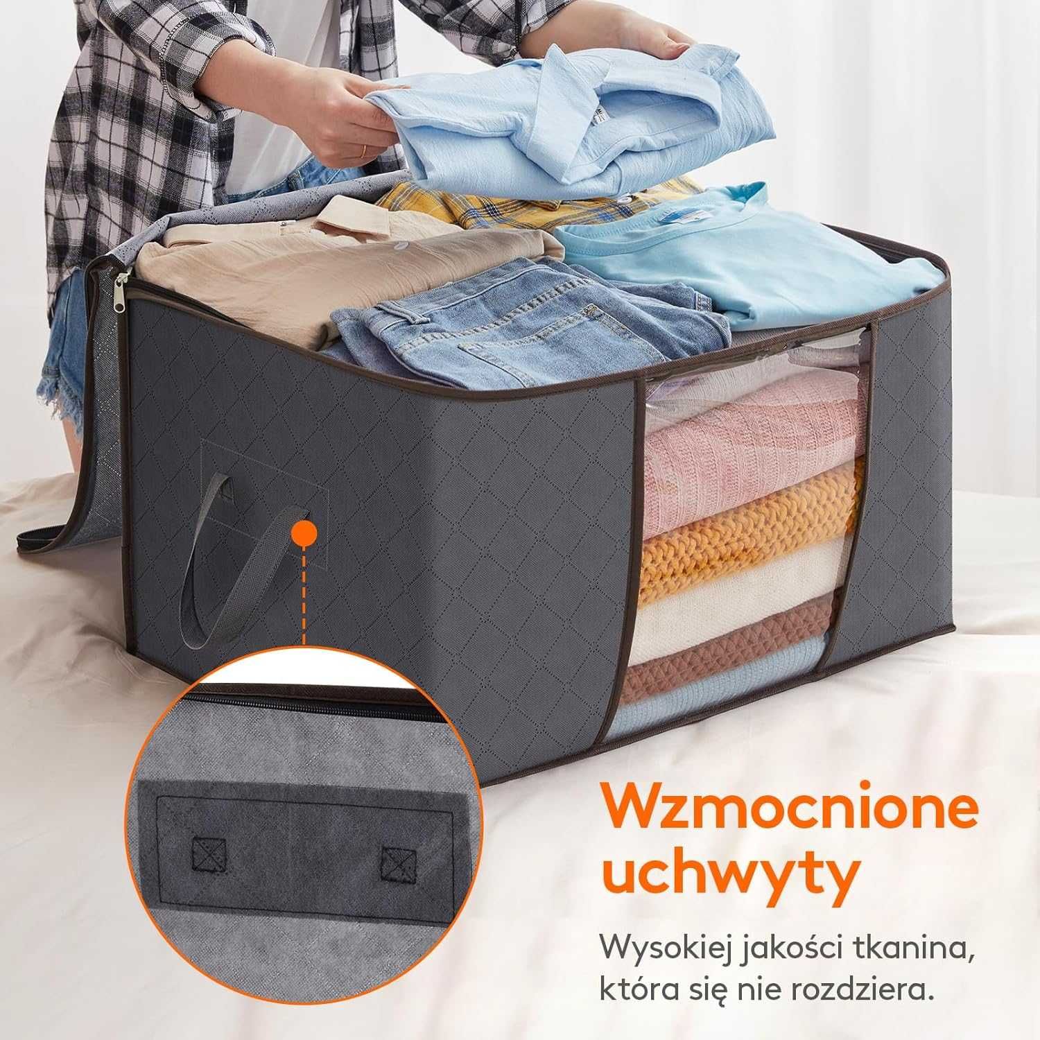 Lifewit 4x Torba do Przechowywania Ubrań. Organizer o Dużej Pojemności