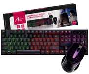 Zestaw klawiatura podświetlana dla graczy AK-50 + mysz LED RGB gaming