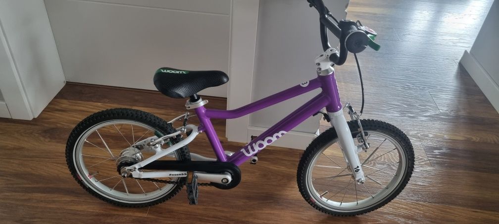 Woom 3 automagic 2 BIEGI rowerek 16 cali fiolet