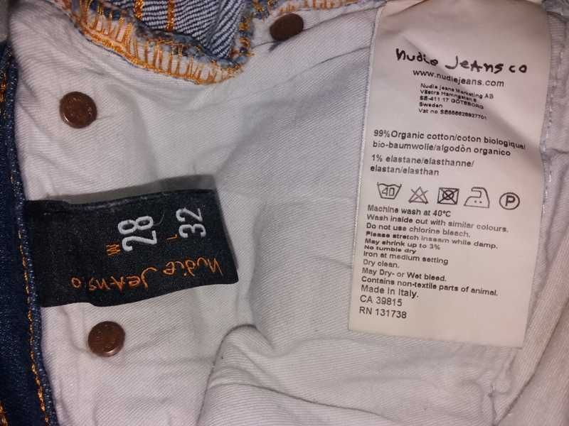 NUDIE Jeans Джинси made in ITALY W28/L32