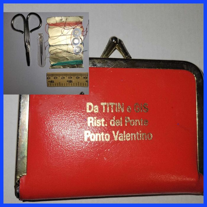 Винтажный швейный кошелек держатель для игл и мелочи набор портативный