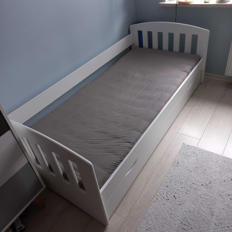 Łóżko dziecięce 180×90 biel,szuflada