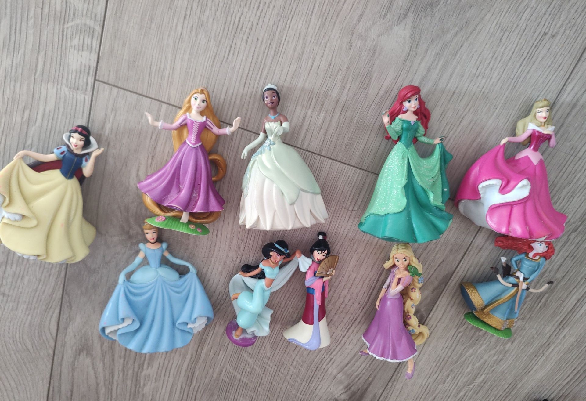 Zestaw figurek, księżniczki Disneya 10 sztuk, min Śnieżka, Roszpunka,