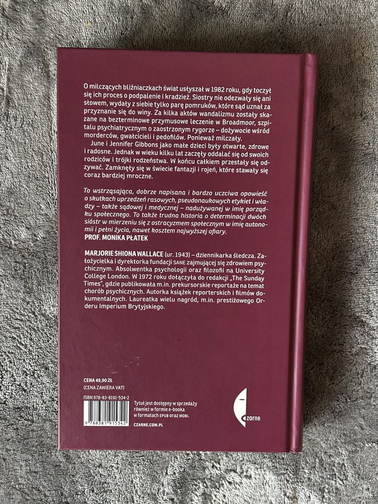 książka Milczące bliźniaczki Marjorie Wallace