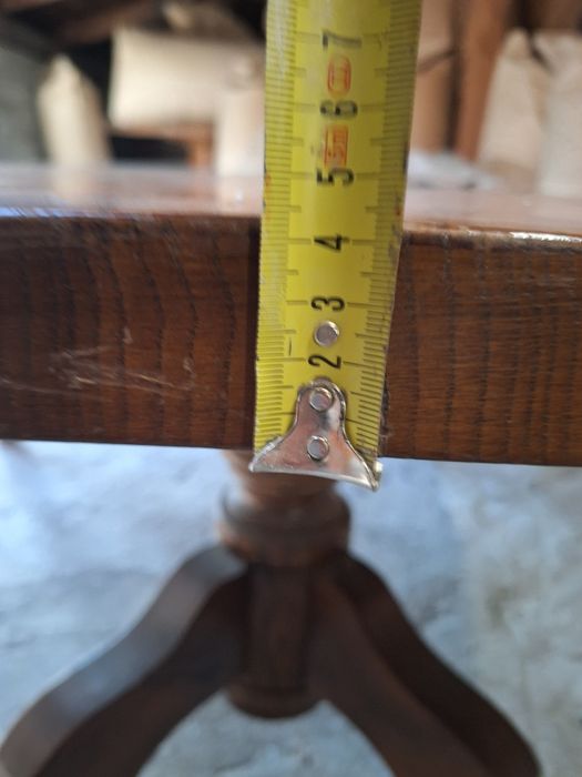 Stół drewniany kawowy duży stolik gruby blat 4,5 cm  150 x 70 x 50 cm