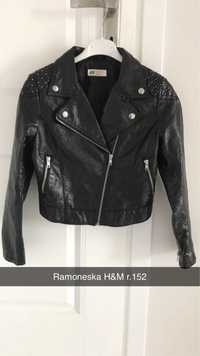 Ramoneska H&M r.152 i kurtka jeansowa H&M r.146