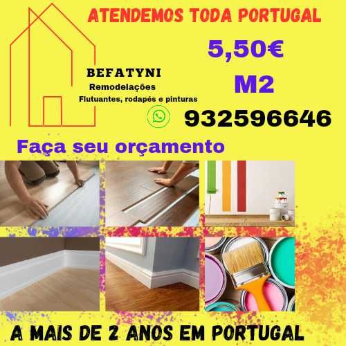 Befatyni remodelação flutuante rodapé  pintura e pequenos reparos