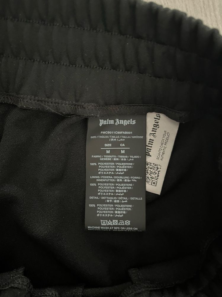 Palm Angels Logo Print Track Shorts Black