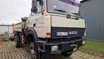 Iveco Magirus  4x4 Wywrotka HDS Hiab 140 AW + pilot + dłużyca zestaw