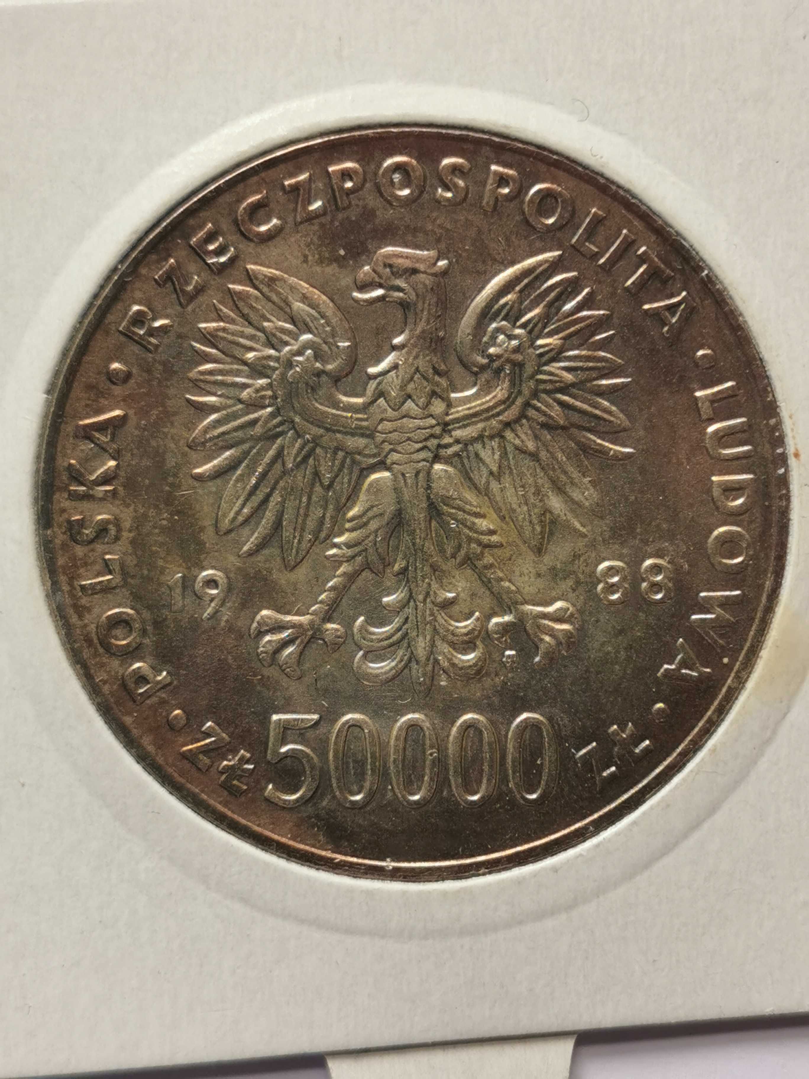 Moneta 50 000zł 1988r. - J. Piłsudski