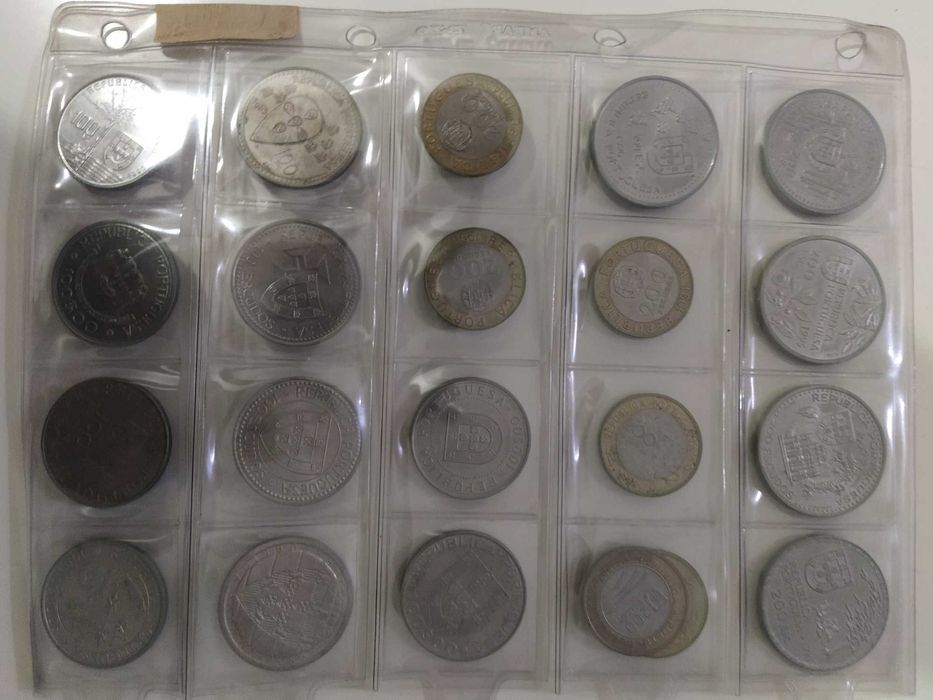 Moedas prata escudos coleção