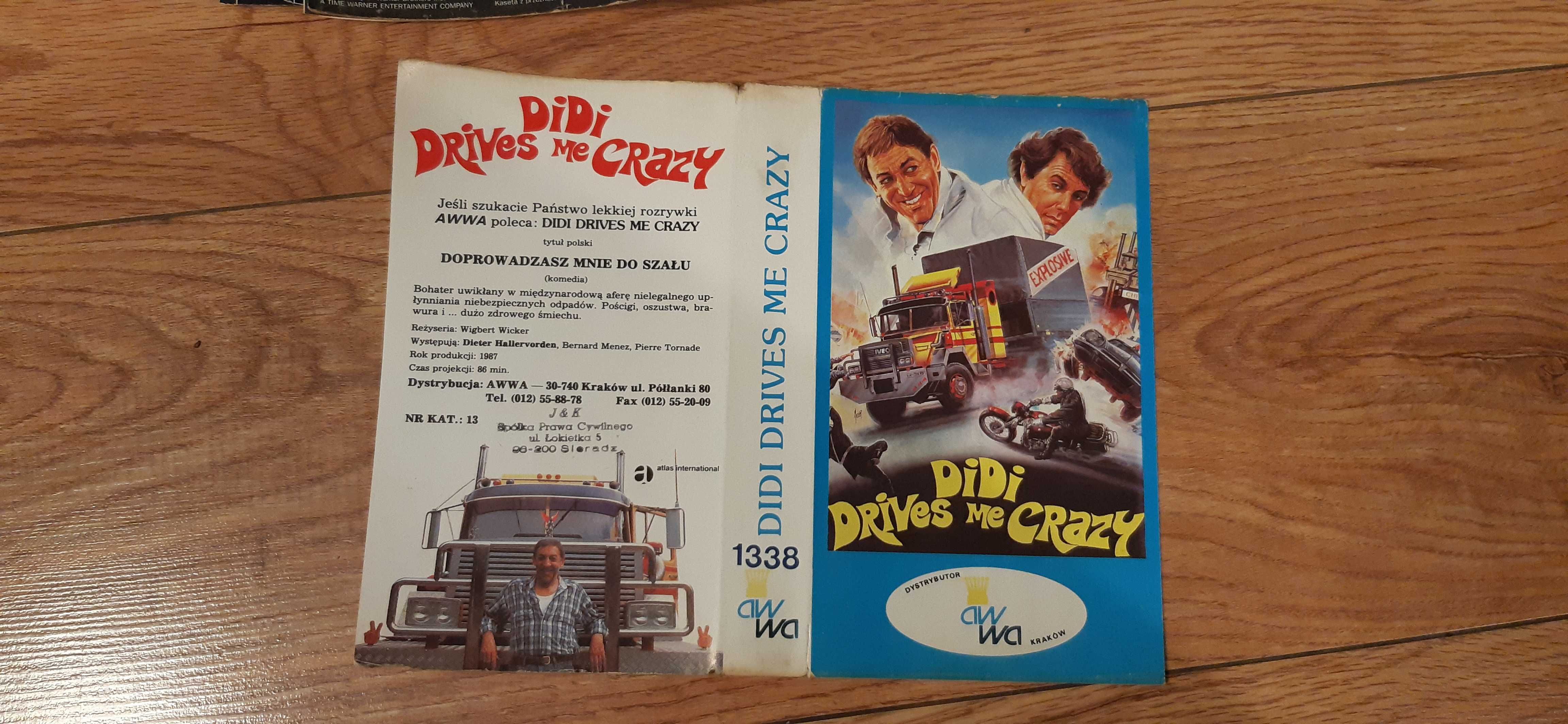 stara okładka filmowa kasety vhs didi drive me crazy dla kolekcjonerów