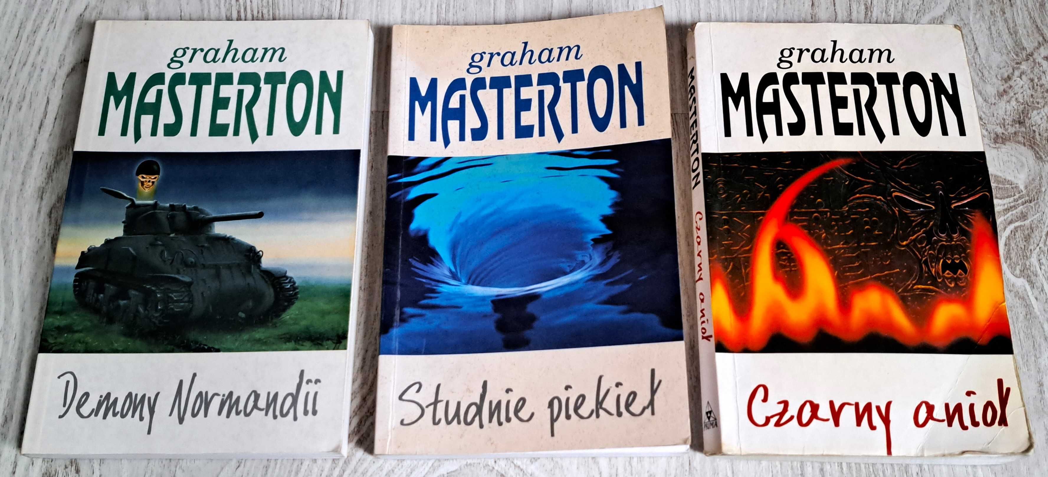 3x Graham Masterton Demony Normandii + Studnie piekieł + Czarny anioł