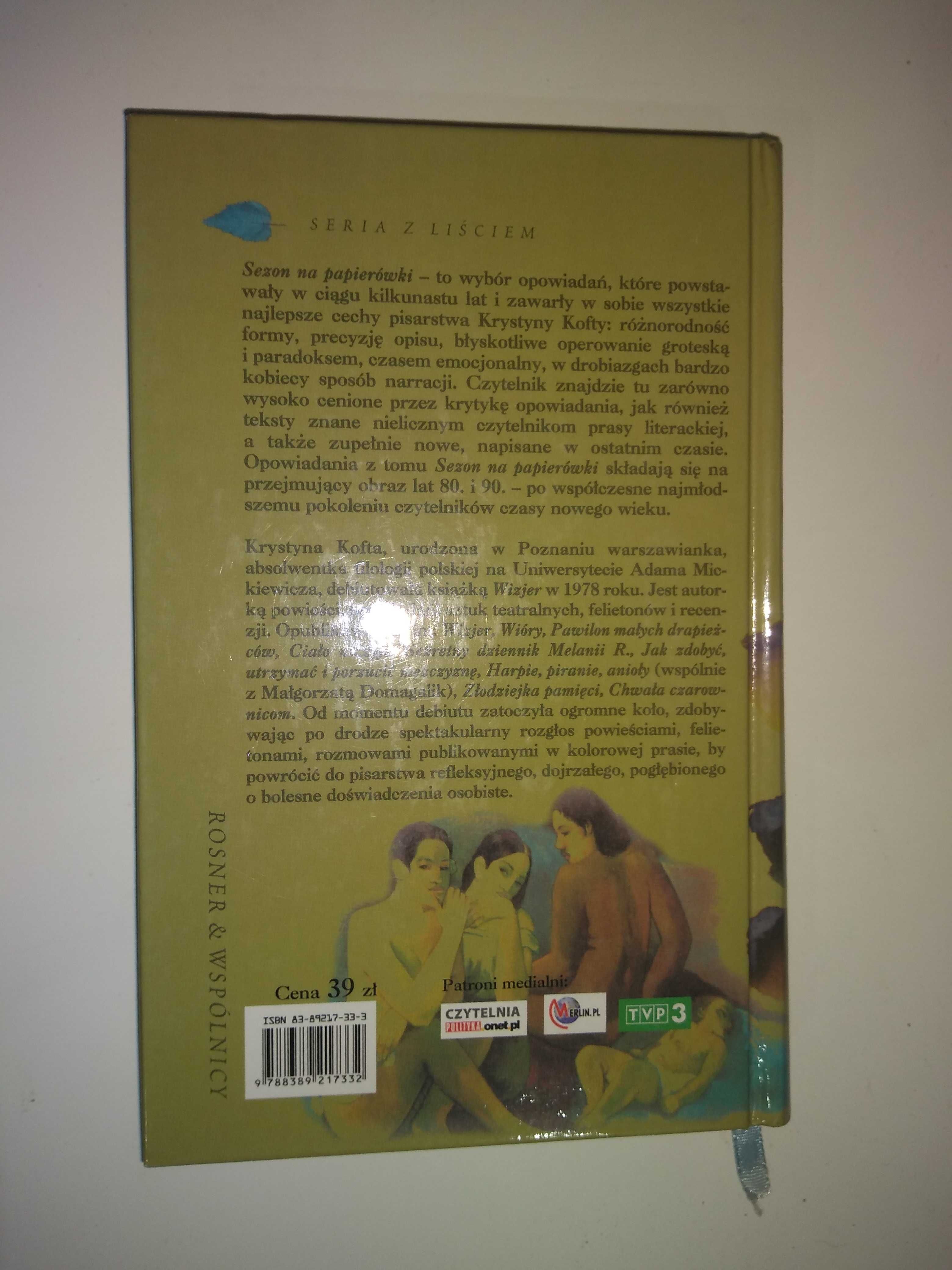 Dobra książka - Sezon na papierówki Krystyna Kofta (P13)