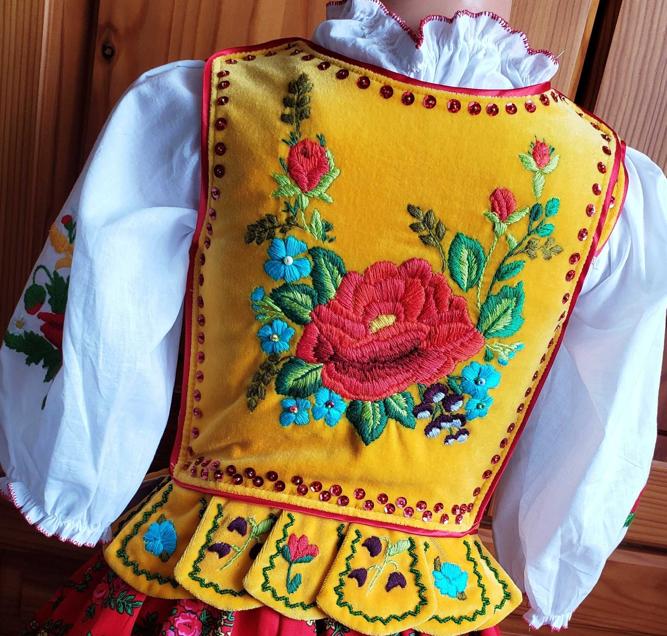 Ręcznie wyszywany gorset krakowski