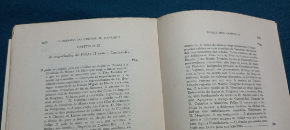 Livro antigo - O Reinado do Cardeal D. Henrique -1946
