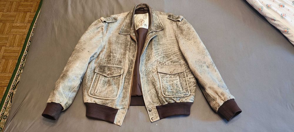 Шкіряна куртка, пілот, бомбер, кожаная куртка авиатор