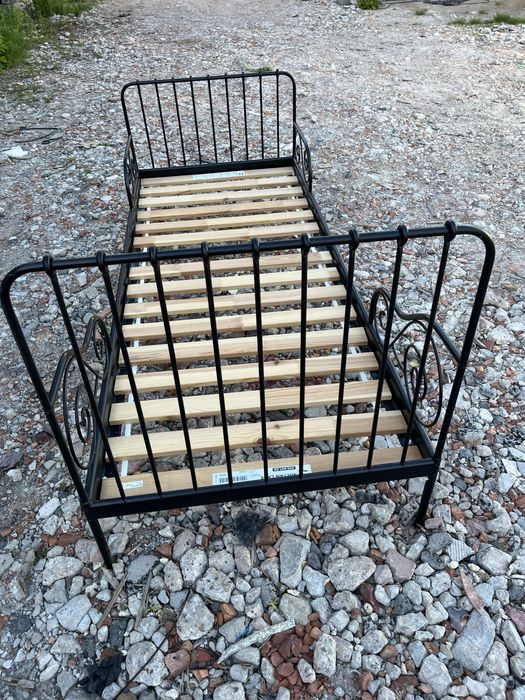 Lózko Ikea Minnen Czarne