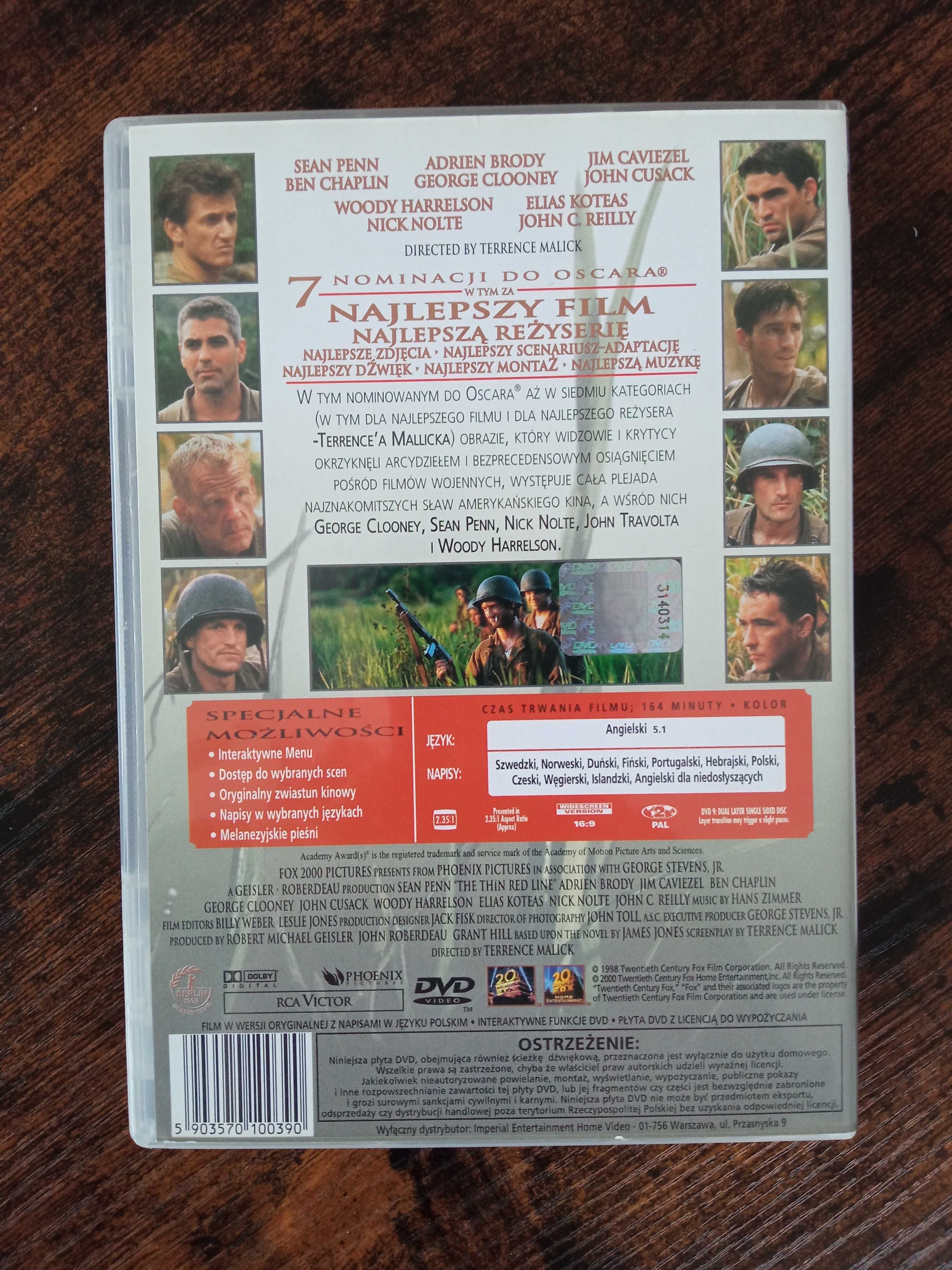 Cienka czerwona linia DVD idealny stan