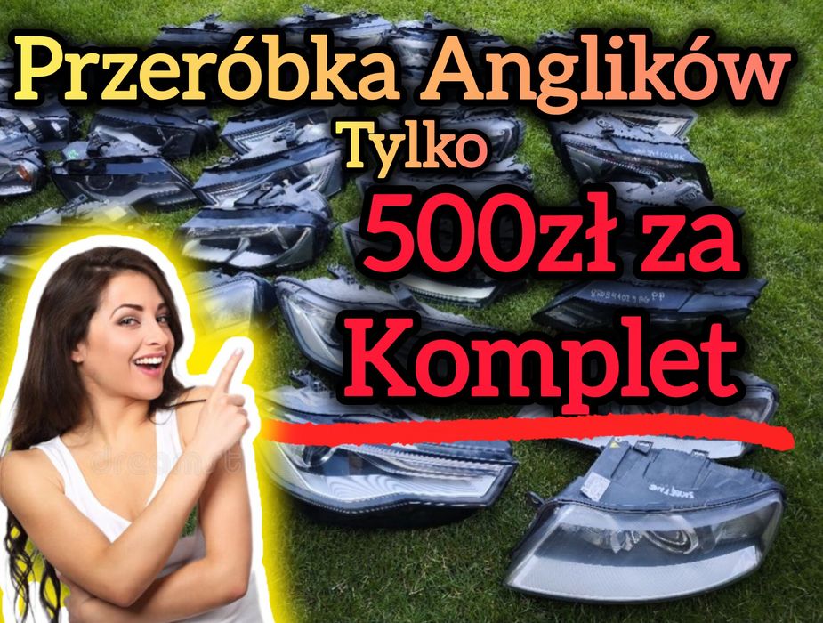 Przeróbka lamp UK (Anglików) na Europę = 500zł komplet !!! WYSYŁKA !