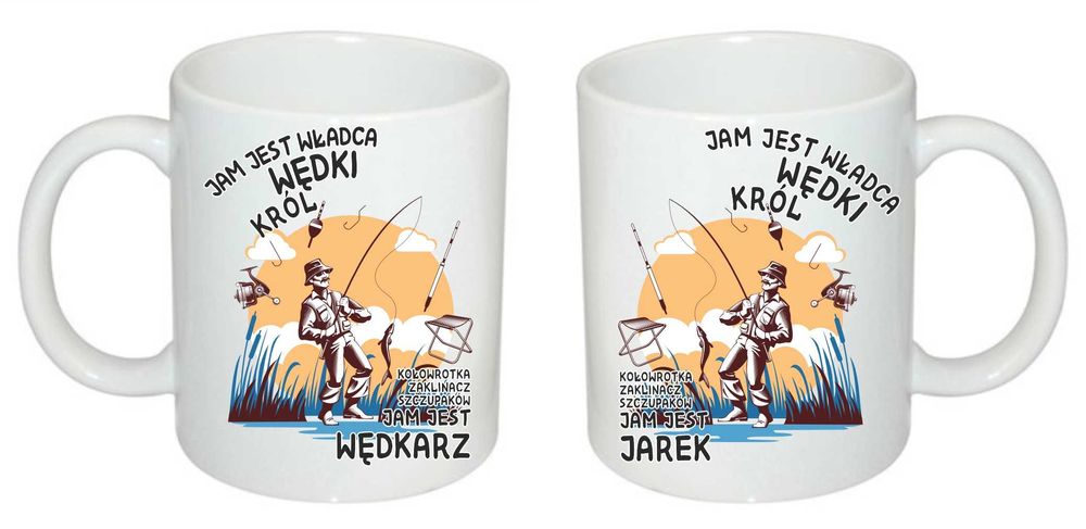 Kubek Dla Wędkarza Prezent Z Napisem Imię Urodziny Święta Z Nadrukiem