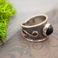 Piękny,srebrny 925 pierścionek - ręcznie wykonany