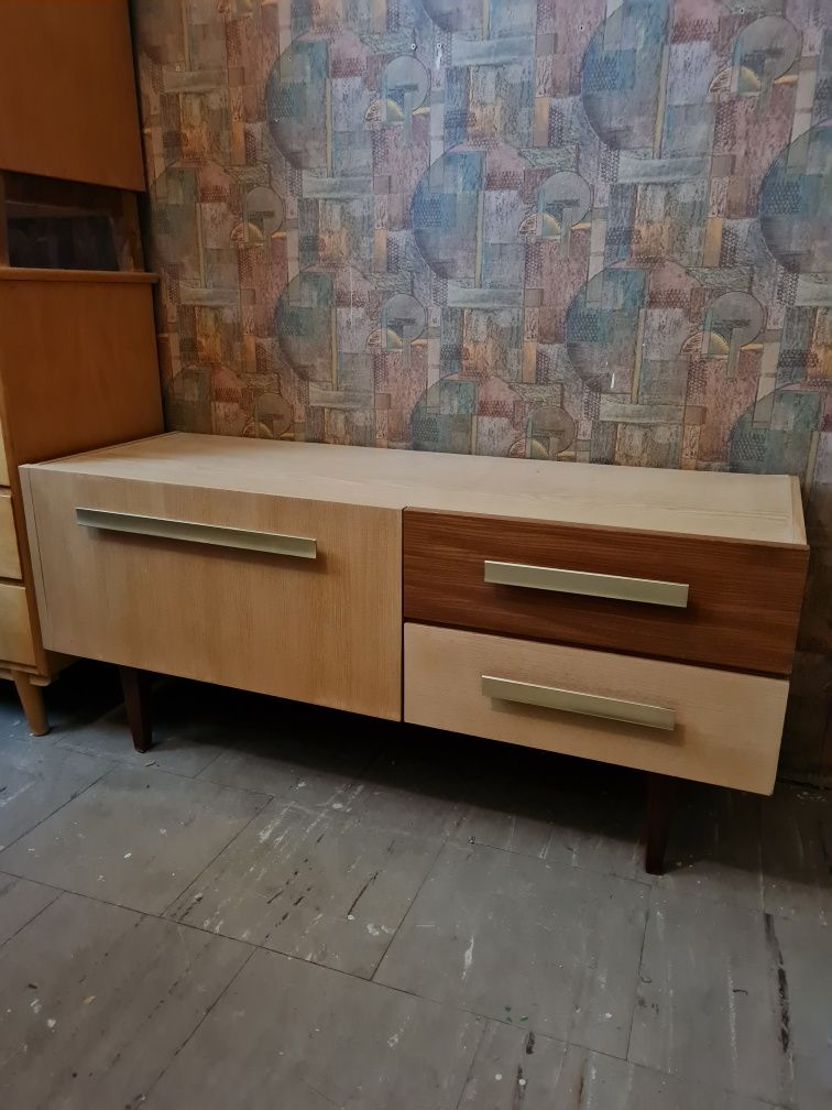 Szafka vintage,mały sideboard, lata 70