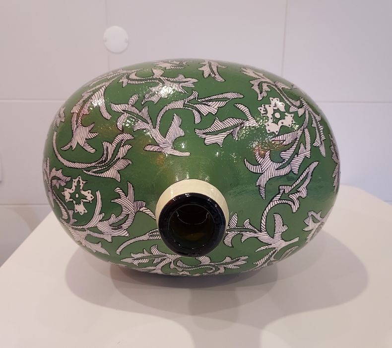 Garrafão/Jarra de Vidro Pintado